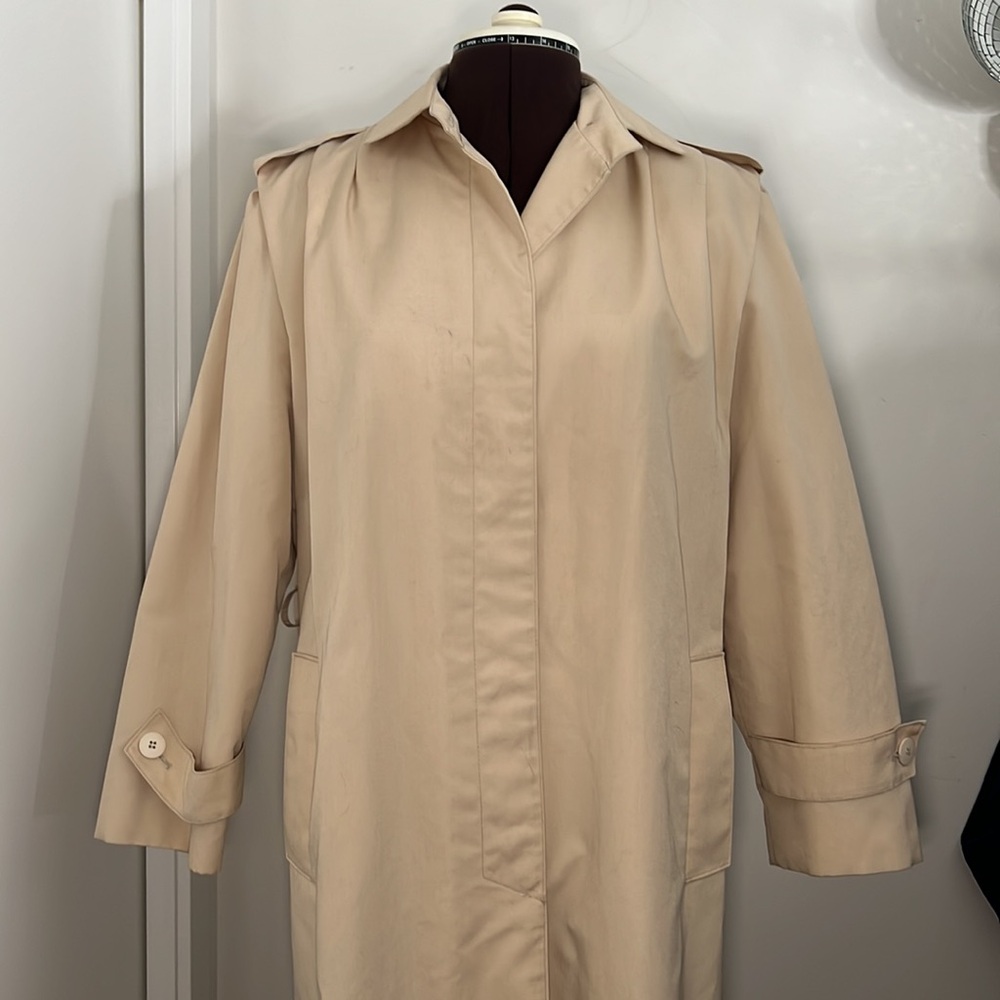Beige Single Breasted Trench Coat - Picture 3 of 6